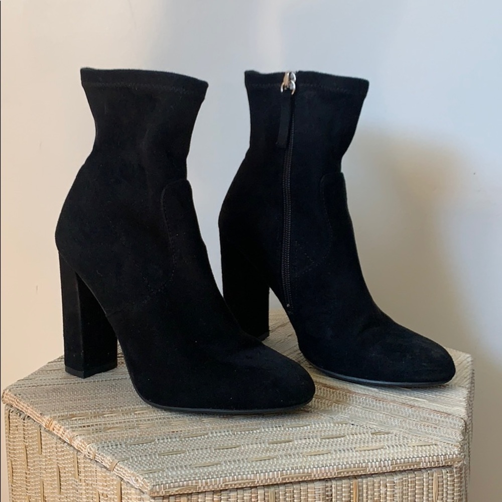 Black Steve Madden Sock Booties